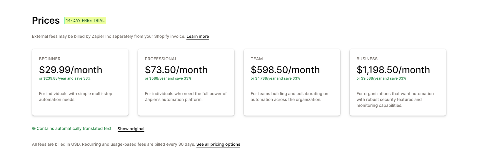 zapier shopify app